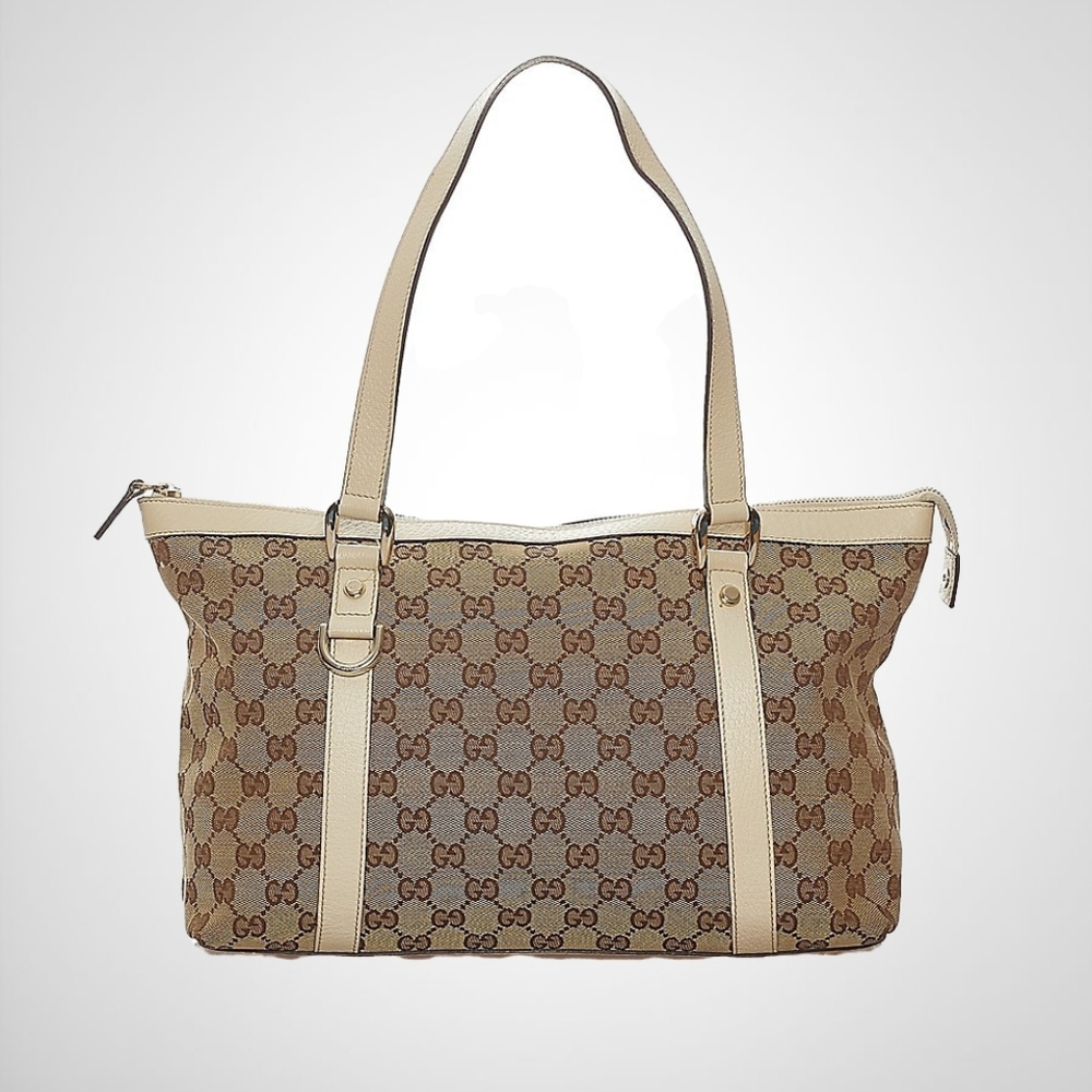 Vintage Gucci GG Canvas Abbey Medium Shoulder Bag